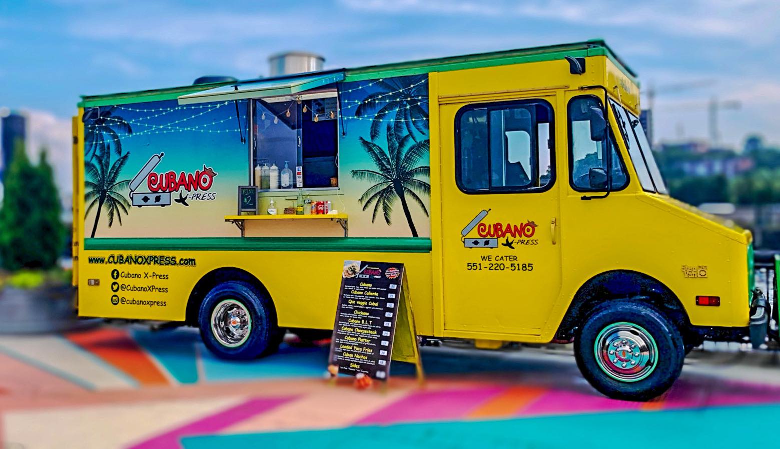 Cubano Xpress food truck at a catered event in NJ