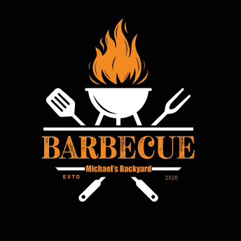 Michaels Backyard BBQ food truck logo