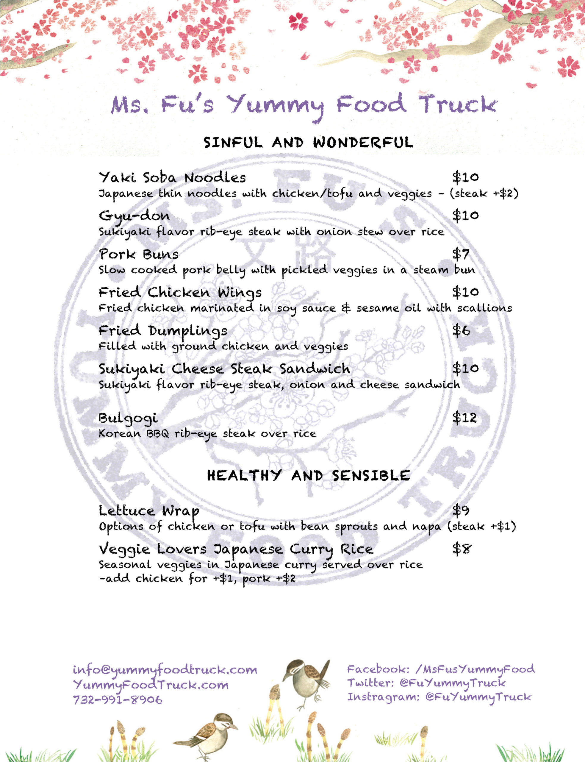 Ms Fu’s Yummy Food Truck Menu | Food Trucks On The Move