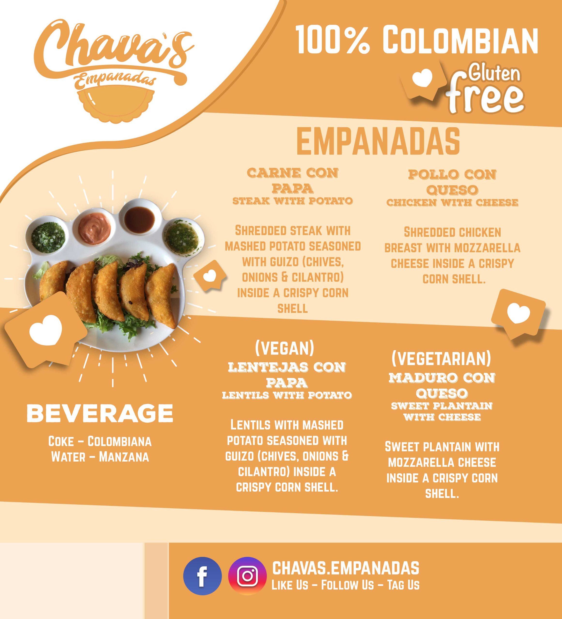 Chava’s Empanadas Menu | Food Trucks On The Move